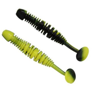 Shad Berkley PowerBait Power Leech, Black/Sunshine Yellow, 5cm, 12buc/plic