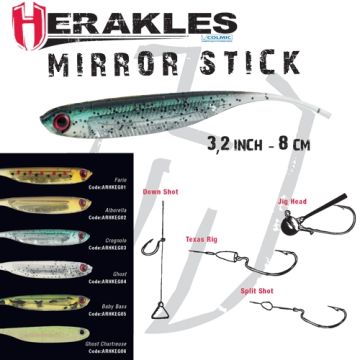 Shad Colmic Herakles Mirror Stick, Culoare Alborella, 8.1cm, 6buc/plic