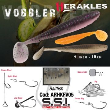 Shad Colmic Herakles Vobbler, Culoare Baitfish, 10cm, 7buc/plic