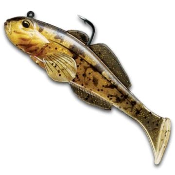 Shad Live Target Goby Swimbait, Natural/Gold, 8cm, 14g, 3buc/plic