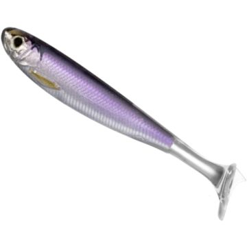 Shad Live Target Slow-Roll Shiner Paddle Tail, Silver/Purple, 12.5cm, 4buc/plic