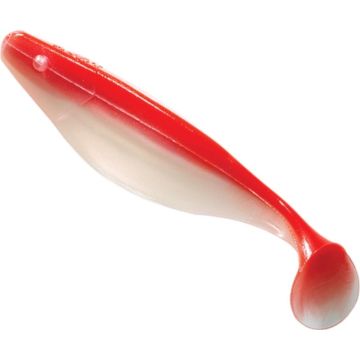 Shad Mister Twister 10cm White Red 4buc/plic