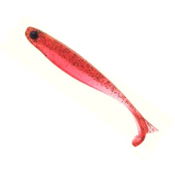 Shad Mustad Mezashi Tail Minnow Floating, Transparent Red, 7.6cm, 6buc/plic