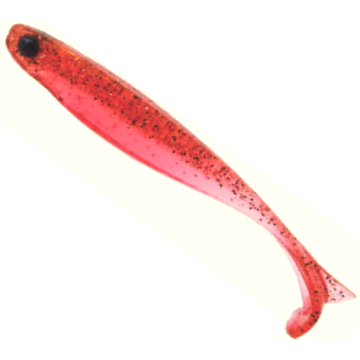 Shad Mustad Mezashi Tail Minnow Floating, Transparent Red, 8.8cm, 6bucplic