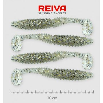 Shad Nevis Reiva Zander Power, Culoare Argintiu-Glitter, 10cm, 4bucplic
