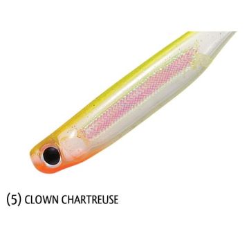Shad Rapture Mini Minnow Shad Tail, Clown Chartreuse, 4.5cm, 6buc/plic