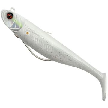 Shad Savage Gear Minnow Weedless Soft Baits Sinking, White Pearl Silver, 10cm, 16g, 2+1buc/blister