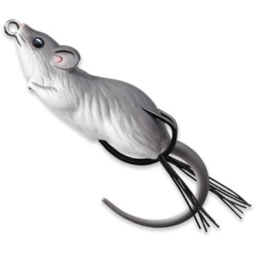 Soarece Live Target Hollow Body Mouse Walking Bait, Grey/White, 6cm, 11g