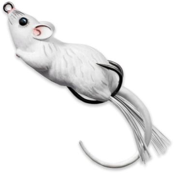 Soarece Live Target Hollow Body Mouse Walking Bait, White/White, 6cm, 11g