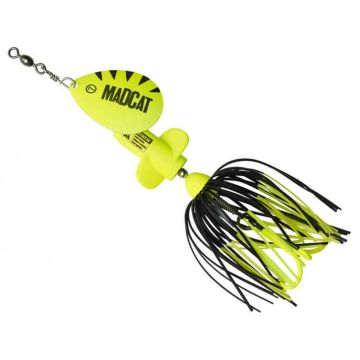 Spinnerbait Madcat A-Static Screaming Spinner, Fluo Yellow UV, 65g