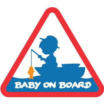 Sticker Pentru Masina Delphin Baby On Board, 100x87mm