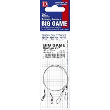 Struna Dragon Big Game Invisible Fluorocarbon Spinning Leader, 25kg, 2bucplic