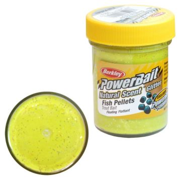 Pasta Flotanta Berkley PowerBait Natural Glitter Trout Bait, Sunshine Yellow