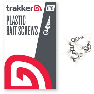 Surub din Plastic pentru Momeala Trakker Plastic Bait Screws, 10buc/plic