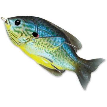 Swimbait Live Target Hollow Body Sunfish Walking Bait, Blue/Yellow Pump, 7.5cm, 12g, 1buc/plic