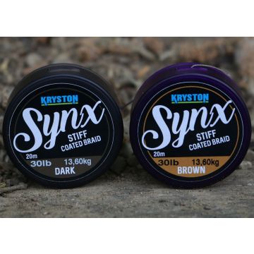 Fir Textil cu Camasa Kryston Synx Stiff Coated Braid, Dark Silt, 20m