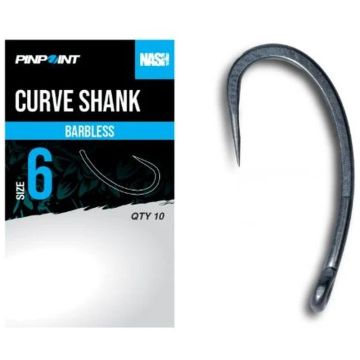 Carlige Nash Curve Shank Barbless, 10buc/plic