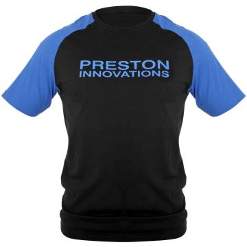 Tricou Preston Raglan Lightweight T-Shirt, Black & Blue