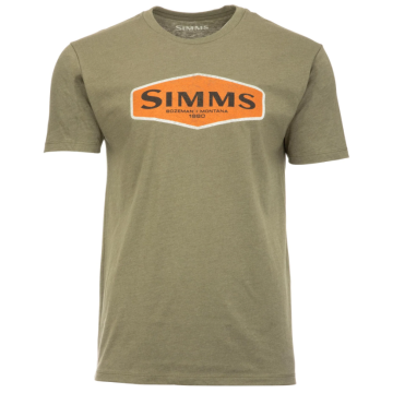 Tricou Simms Logo Frame T-Shirt, Military Heather