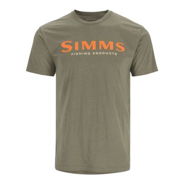 Tricou Simms Logo T-Shirt, Military Heather