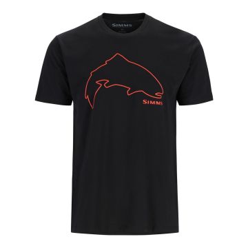 Tricou Simms Trout Outline T-Shirt, Black