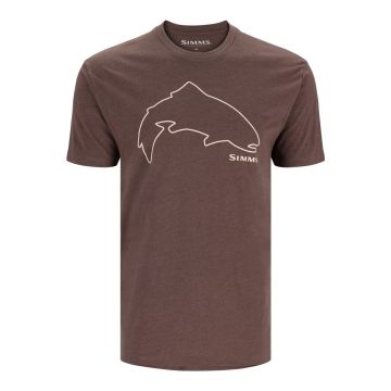 Tricou Simms Trout Outline T-Shirt, Brown Heather