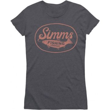 Tricou Simms Women Trout Wander T-Shirt, Charcoal Heather