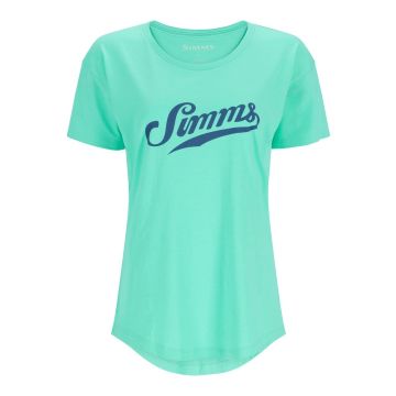 Tricou Simms Womens Script T-Shirt Gulf Blue