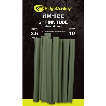 Tub Termocontractabil RidgeMonkey RM-Tec Shrink Tube, Weed Green, 10buc/plic