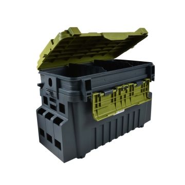 Valigeta Jaxon S-Line Tackle Box, GriVerde, 43x24x28cm