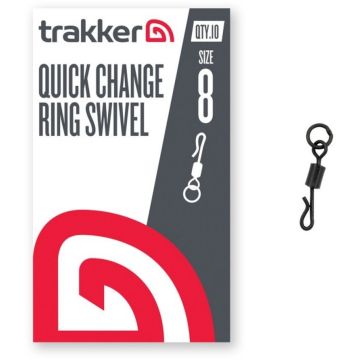 Vartej Rapid cu Inel Trakker Quick Change Ring Swivel, Nr.8, 10bucplic