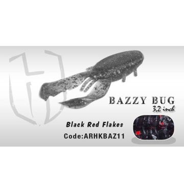 Naluca Herakles Bazzy Bug 3.2 Black Red Flakes, 8.00cm, 10buc/plic