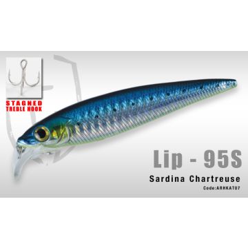 Vobler Colmic Herakles Lip 95S 9.5cm 12g Sardina Chartreuse