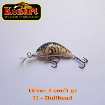 Vobler Kenart Diver Floating, Bullhead, 4cm, 3g