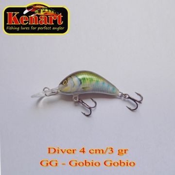 Vobler Kenart Diver Floating, Gobio Gobio, 4cm, 3g