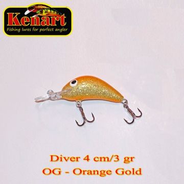 Vobler Kenart Diver Floating, Orange Gold, 4cm, 3g