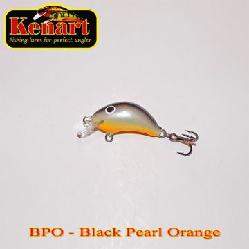 Vobler Kenart Hunter Floating, Black Pearl Orange, 2cm, 1.5g