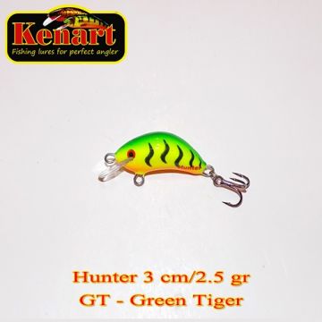 Vobler Kenart Hunter Floating, Green Tiger, 3cm, 2.5g