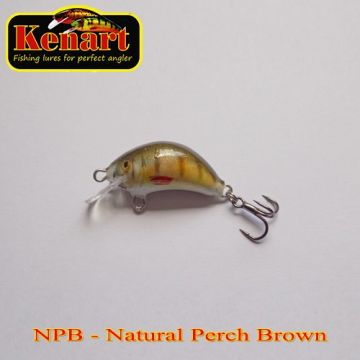 Vobler Kenart Hunter Floating, Natural Perch Brown, 3cm, 2.5g