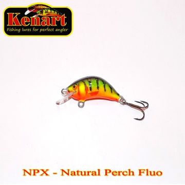 Vobler Kenart Hunter Floating, Natural Perch Fluo, 2cm, 1.5g