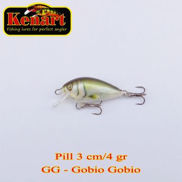 Vobler Kenart Pill Sinking, Gobio Gobio, 3cm, 4g