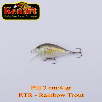 Vobler Kenart Pill Sinking, Rainbow Trout, 3cm, 4g