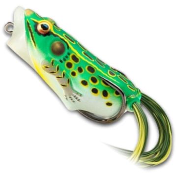 Vobler Live Target Hollow Body Frog Popper, Floro Green/Yellow, 5.5cm, 11g