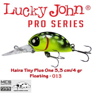 Vobler Lucky John Haira Tiny Plus One Floating 33LBF, Culoare 013, 3.3cm, 4g