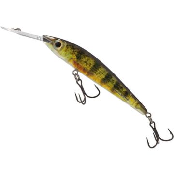 Vobler Salmo Rattlin' Sting Deep Runner Floating RS9DR, Culoare Real Yellow Perch Shad, 9cm, 11g