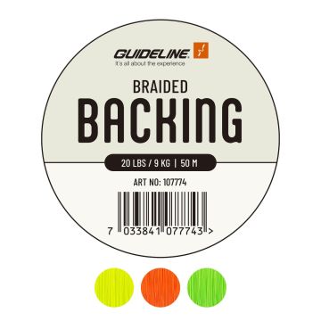 Fir Guideline Braided Backing, Orange, 20lbs, 50m