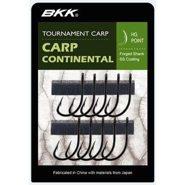 Carlige BKK Carp Continental, 10buc/plic