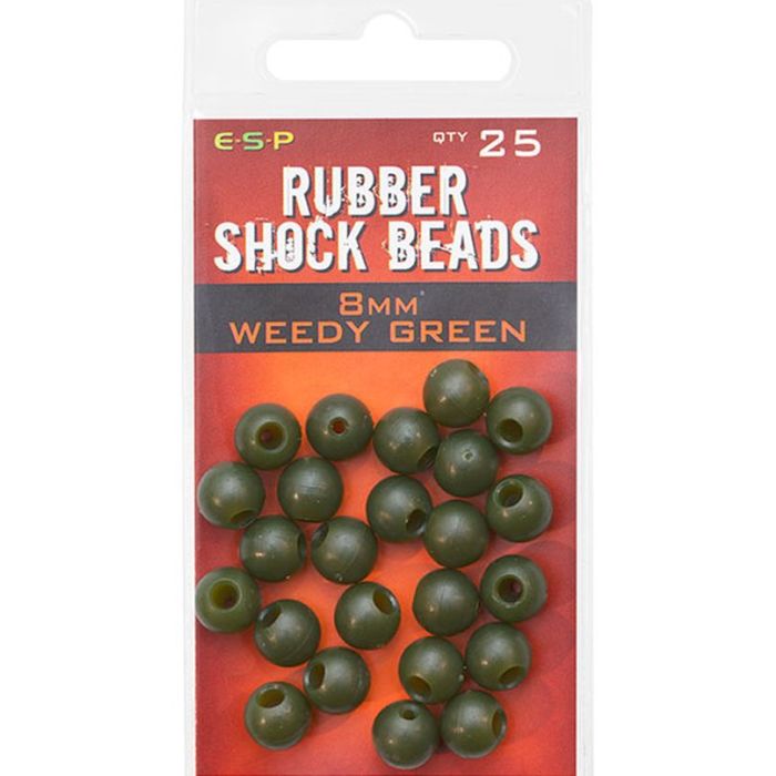 Bilute Antisoc ESP Rubber Shock Beads, Weedy Green, 25buc/plic