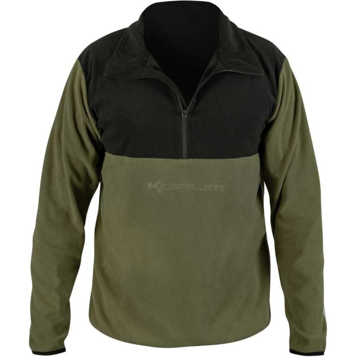 Bluza Korum Embossed Microfleece, Olive GreenBlack