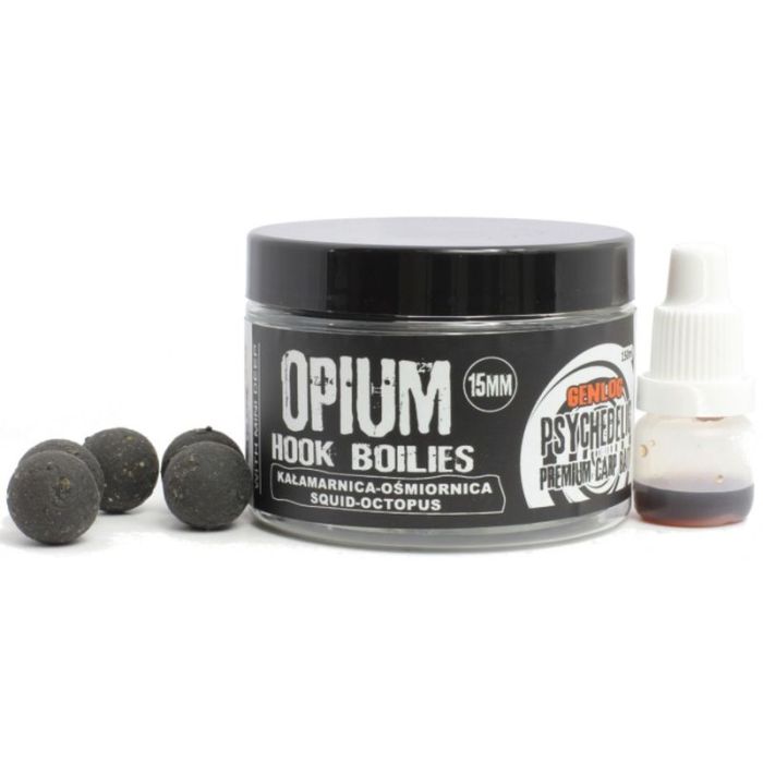 Boilies de Carlig Genlog Hook Opium + Extra Mini Dep, 15mm, 150ml